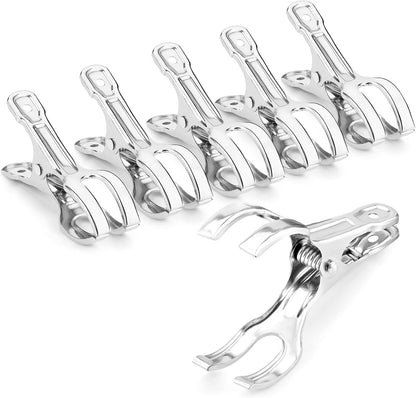 Upgrade Large Garden Clips, Stainless Steel Greenhouse Clamps for 3/4'', 1'', 2'' Pipes, Strong
