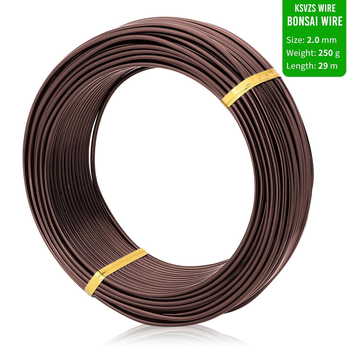 Bronze-2.0mm/12gauge-Anodized Aluminum Bonsai Training Wire 250g Large Roll,Many Size to