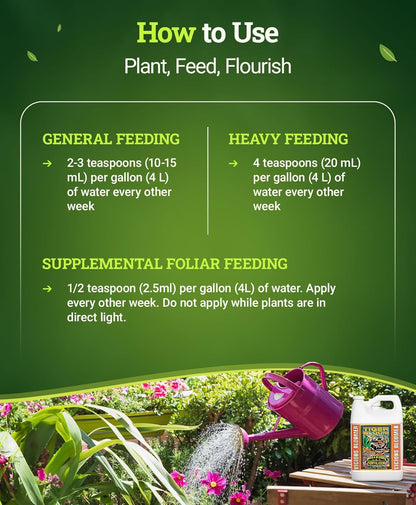 FoxFarm Tiger Bloom Liquid Fertilizer Concentrate - Fast Acting Formula for Vicious Growth with