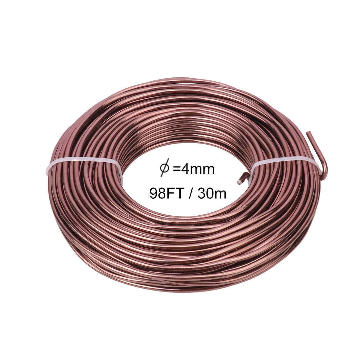 98 Feet Brown Anodized Aluminum Bonsai Training Wire, 4.0mm Anodized Aluminum Wire, 98 Feet Bonsai