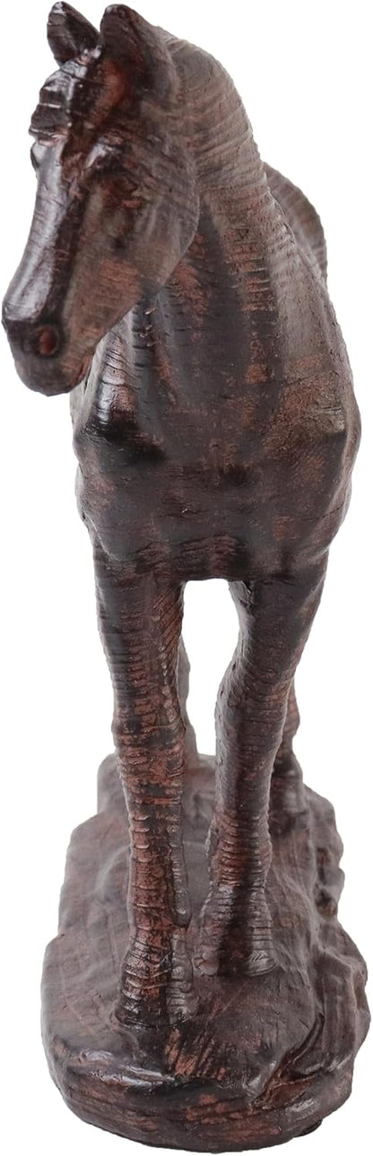 Hymmah Hourse Statue Home Decor Rustic Home Decorations for Living Room, Boho Sculpture Resin