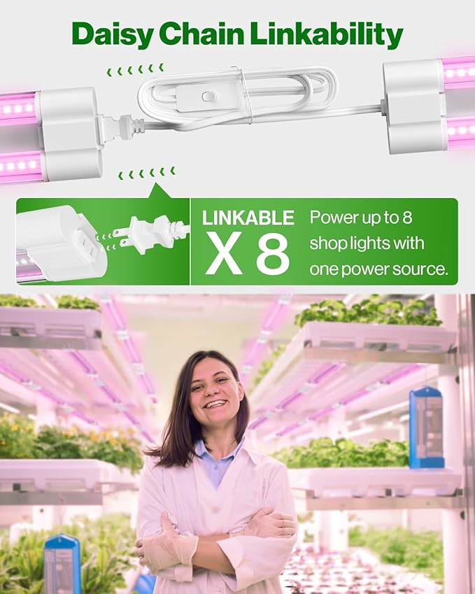 Sunco 2ft Grow Light LED, 20W, Full Spectrum, for Seed Starting, Seedling, Indoor Plants, Plug in