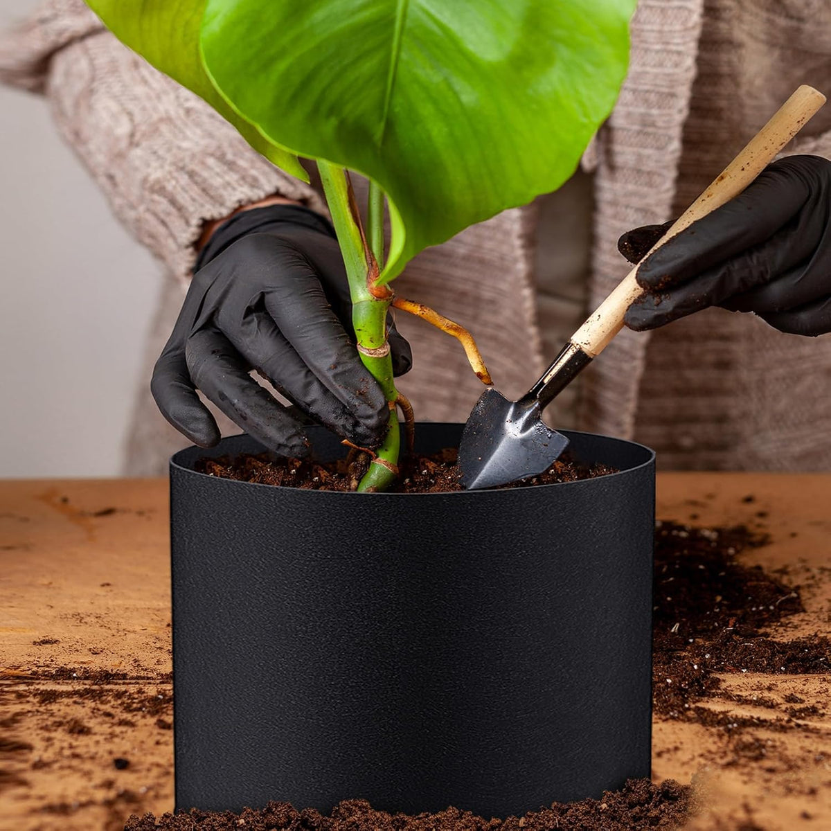 Norme 8 Pcs Aquatic Plant Pots for Pond, Pond Plant Baskets Heavy Duty Fabric Pots for Garden