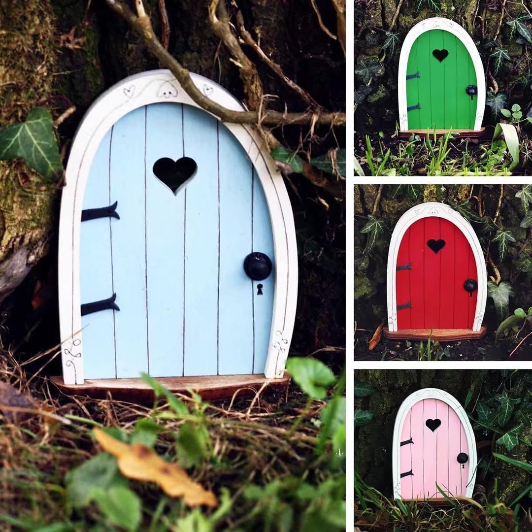 Whimsical Miniature Fairy Door - Handcrafted 3D Mini Woodland Portal Tree Accessory for DIY Garden