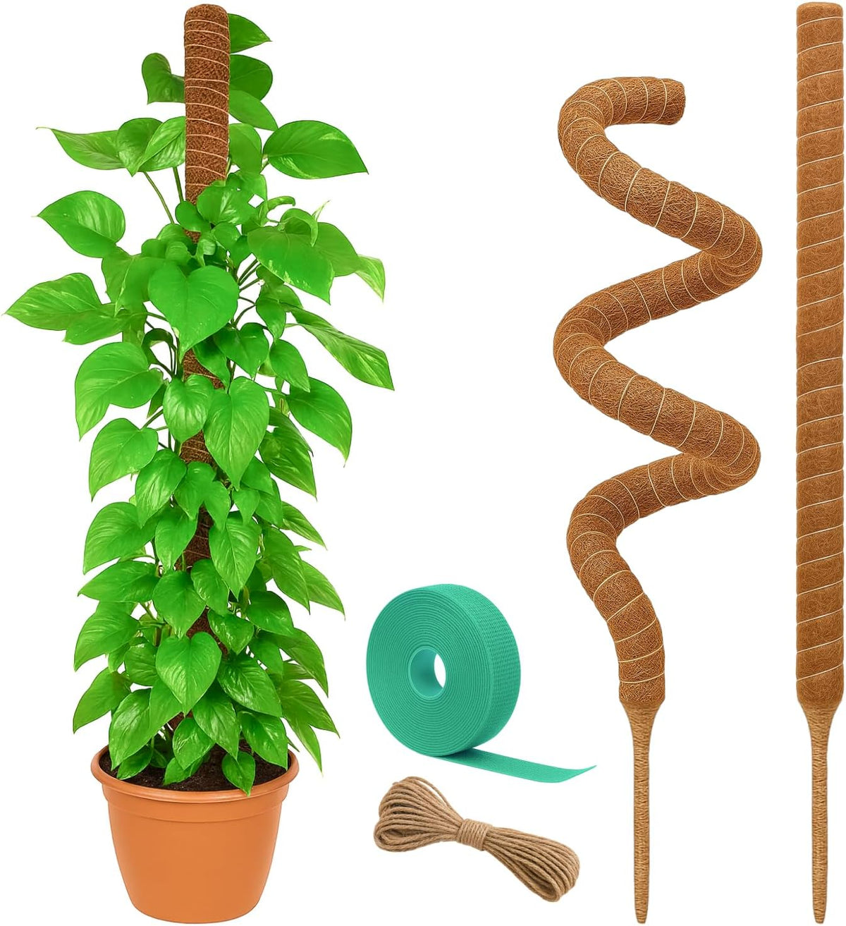 Moss Pole Monstera Plant Support – 2 Pack 28” Bendable Moss Pole Monstera Plant Support, Plant