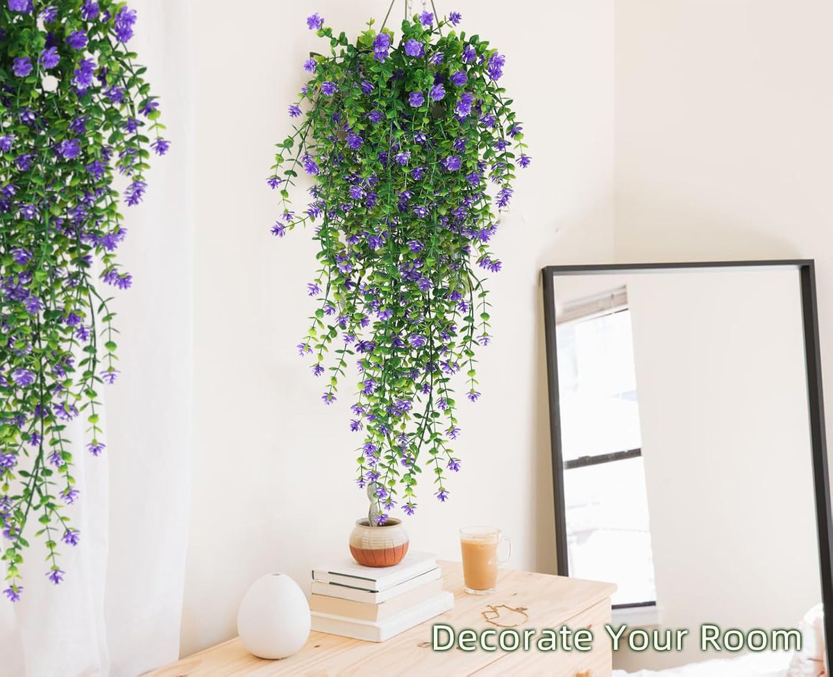 RECUTMS Vine Plant Fake Ferns Plants Large Faux Artificial Hanging Plants Wall Plants Artificial