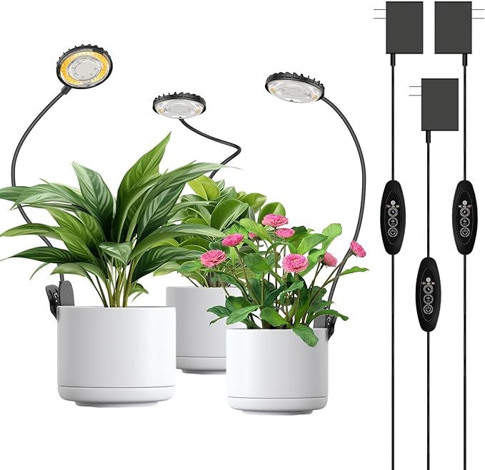 Plant Grow Lights Indoor, Pot Clip On Grow Light for Indoor Growing, Full Spectrum LED Plant