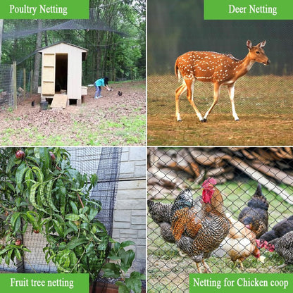 Bird Netting 25x50 Ft, 1 in Mesh Heavy Duty Garden Netting Pest Barrier for Plants, Fruit Trees