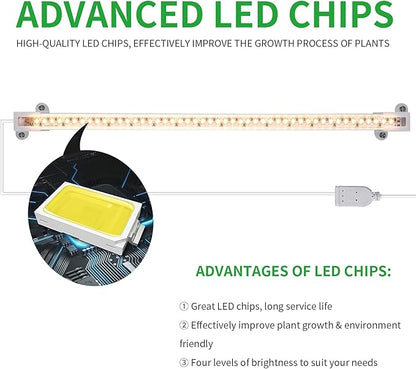 One Strip Growing lamp 2-Pack, Full Spectrum LED Grow Light Strips for Indoor Plants with Auto