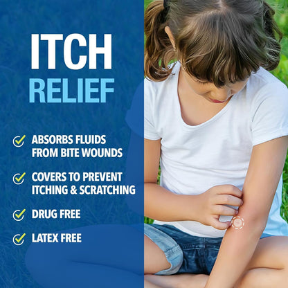 Cutter Bug Bite Patches Itch Relief Hydrocolloid Patches for Kids & Adults, Absorbs Fluids, Helps
