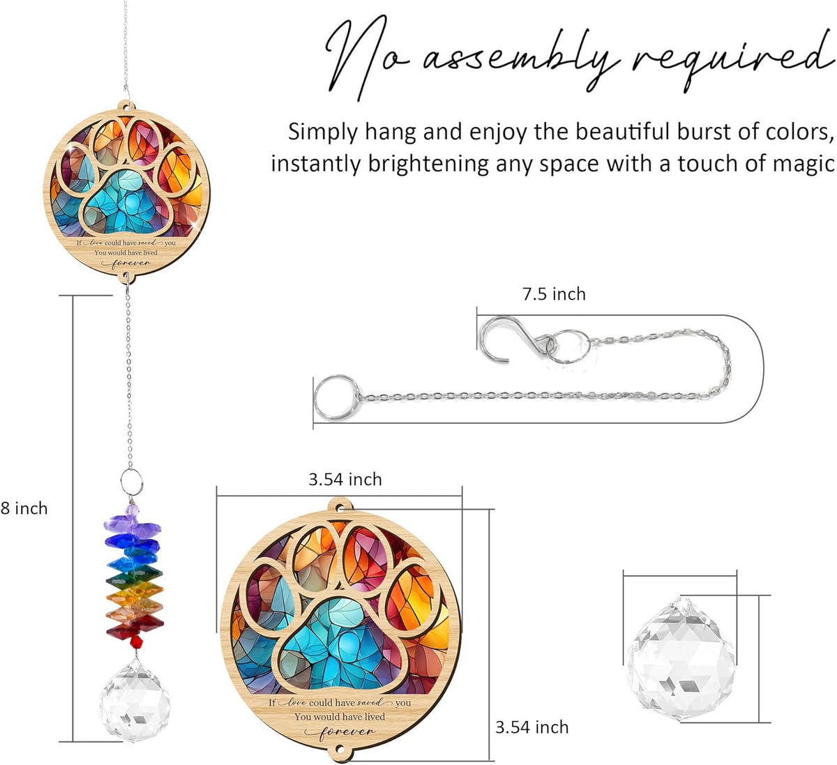 2 Layered Ornament Suncatcher Birthday Gifts for Dog Lover - Pet Memorial Suncatcher - Dogs