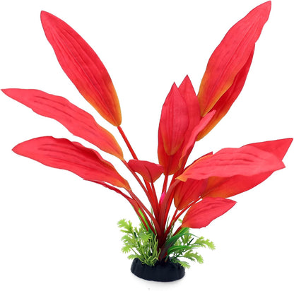 ALEGI Silk Aquarium Plants, 12 Inch Artificial Silk Plants Decorations for Fish Tank,Aquarium Décor