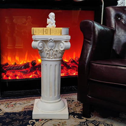 Classical Greek Ionic Order Column with Retro Old Style for Indoor Outdoor Garden Decor or Display