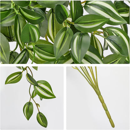 DILATATA Fake Hanging Plants Artificial Hanging Plants 22" Faux Wandering Jew Hanging Leaves Plants