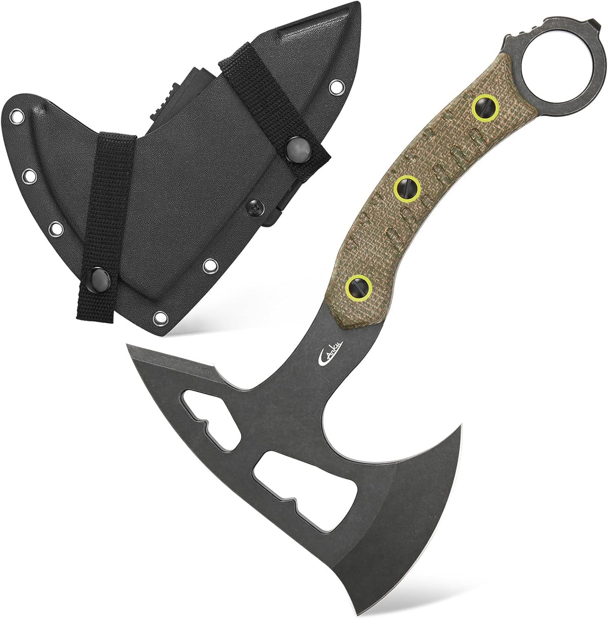 C1392 Camping Axes,DC53 Steel Blade with Micarta Handle Chopping Axe Bushcraft Camping Axes
