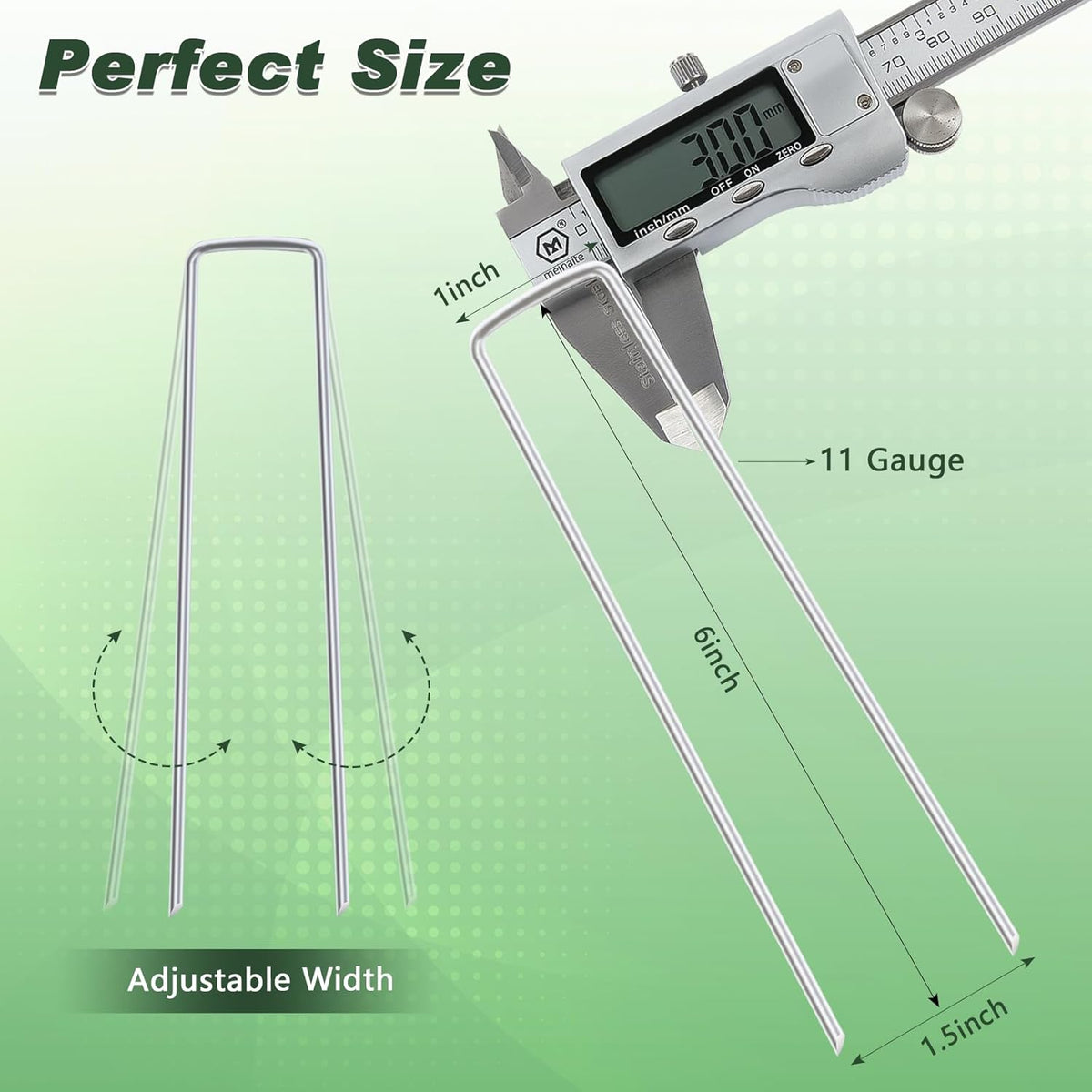 FEED GARDEN 6 Inch 25 Pack Galvanized Landscape Staples 11 Gauge Turf Garden Stakes Tent Stakes