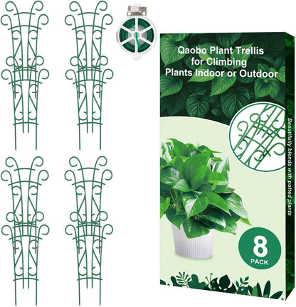 Indoor Plant Trellis for Climbing Plants, 8 Pack Garden Trellis for Potted Plants Stackable Plant