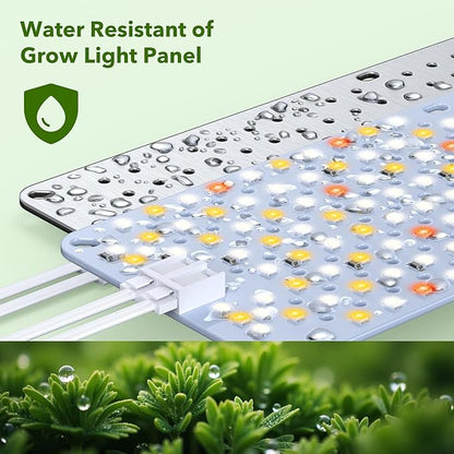 36W(Acutal Power) Full Spectrum Grow Lights for Indoor Plants – 4/8/12/16/20H Timer, 192 LEDs Per