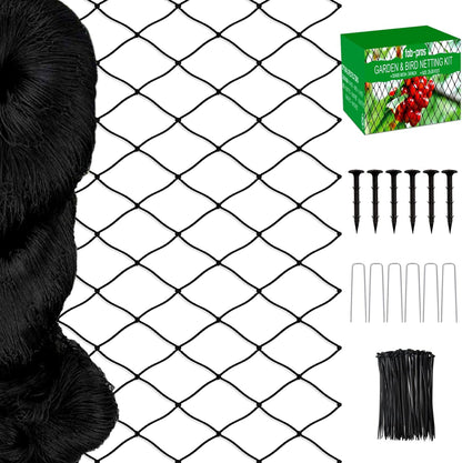 Bird Netting - Garden Poultry Netting with 3/4" Mesh Net, 50x50ft for Chickens, Heavy Duty Nylon