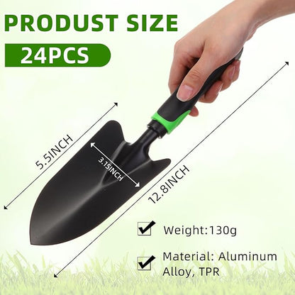 12 Pcs Garden Shovel Aluminum Alloy Heavy Duty Trowel Garden Tool Small Shovels for Digging Metal