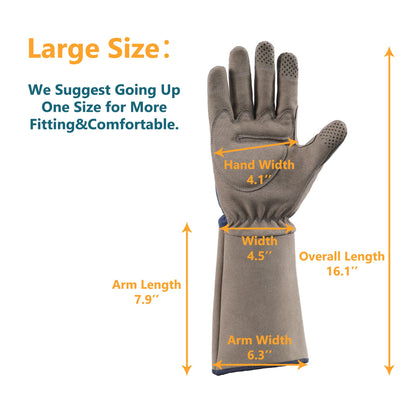 COOLJOB Thorn Proof Rose Pruning Garden Gloves for Men, Long Sleeve Padded Yard Work for Bush