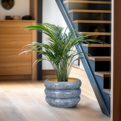SQOWL Ceramic Planter 10 Inch - Indoor Plant Pot with Drainage Hole Outdoor Planter Large Flower