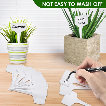 Plant Labels 120pcs with Garden Plant Markers Pen of Outdoor Waterproof,T-Type Plant Tags and