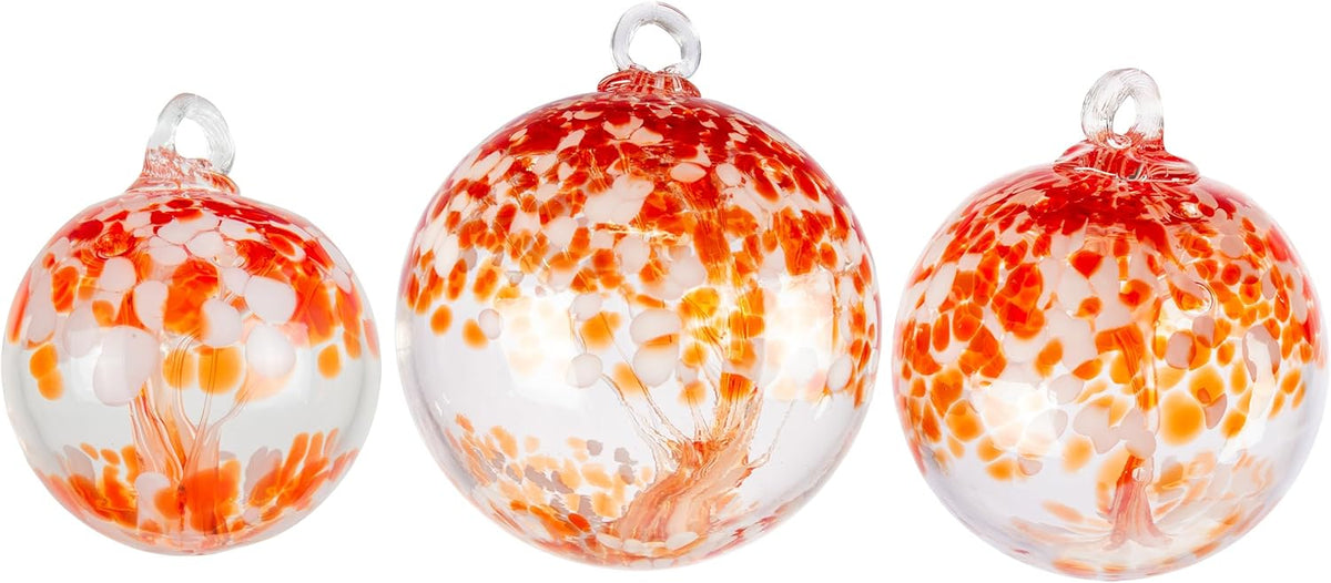 Dale Tiffany Hand Blown Glass, 6" Diameter Nova, Tree of Life Collection, Witch Globe Hanging