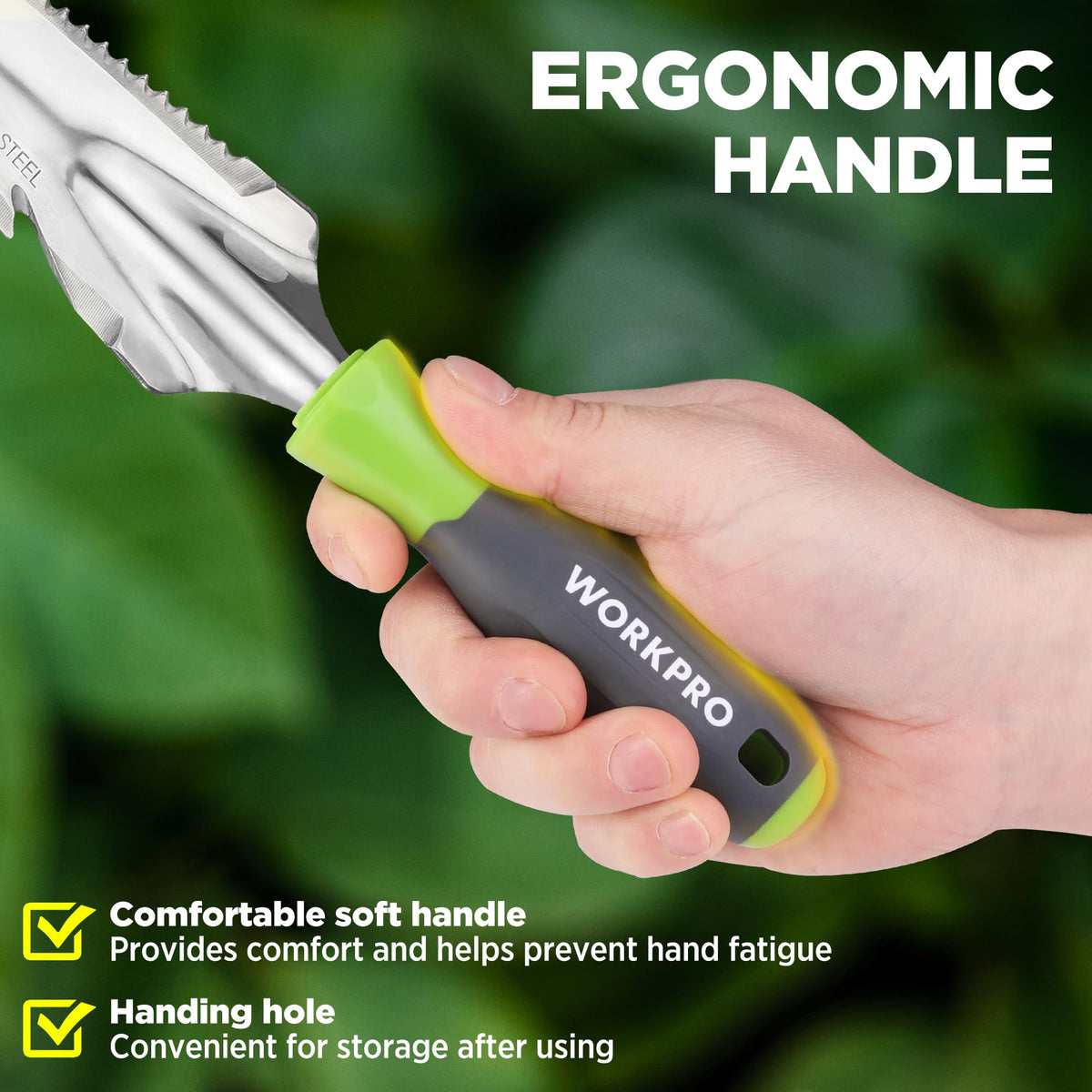 WORKPRO 5-in-1 Hand Weeder Puller, Stainless Steel Garden Trowel