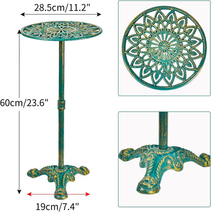 Sungmor Heavy Duty Cast Iron Potted Plant Stand, 24.2" Tall Metal Plant Stand, Vintage & Rustic