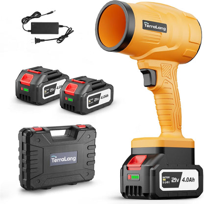 Electric Leaf Blower Cordless,800000RPM Adjustable Gear Handheld Leaf Blower with 2 * 4.0Ah