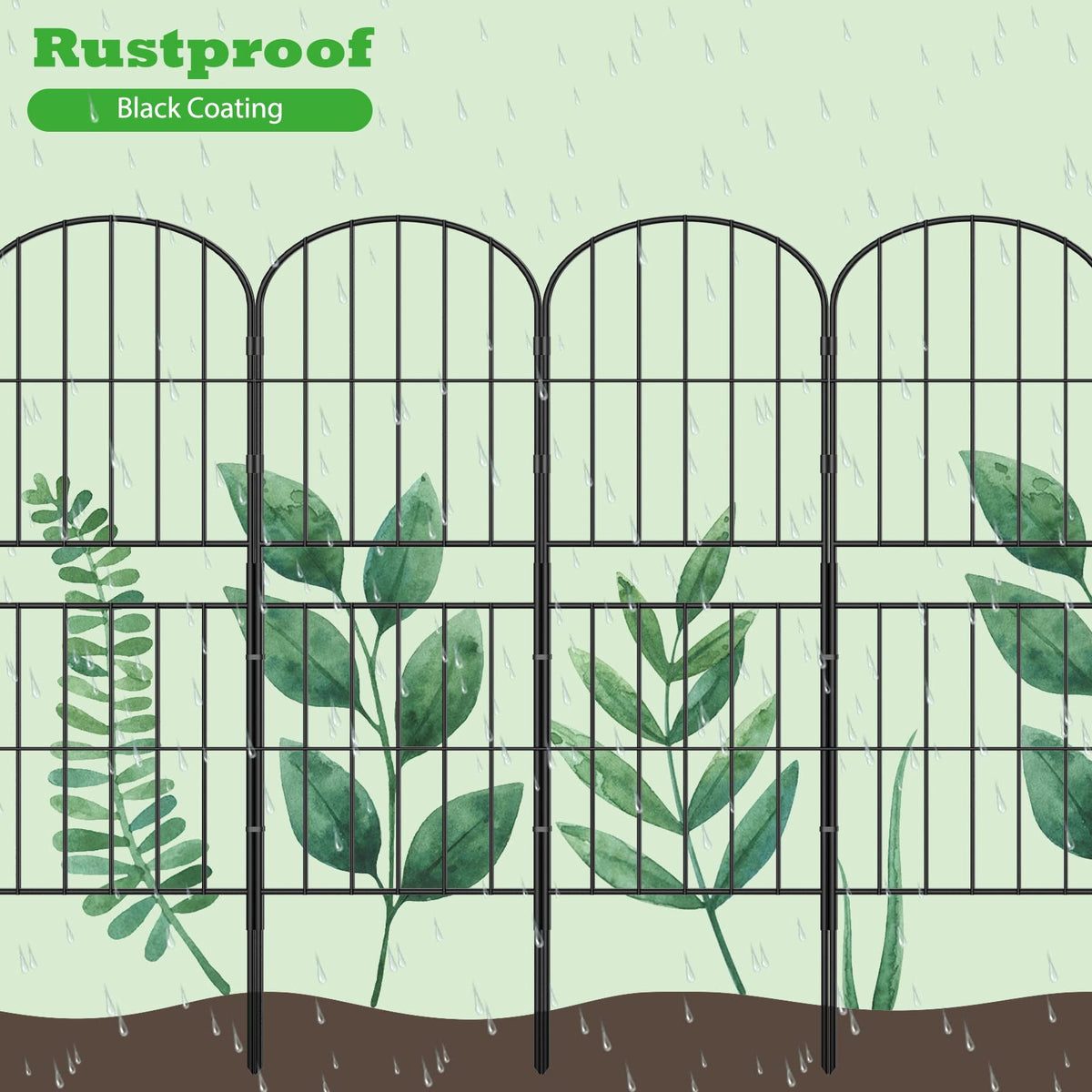Decorative Garden Fence Fencing 36in (H) x 10ft (L) Animal Barrier for Dog