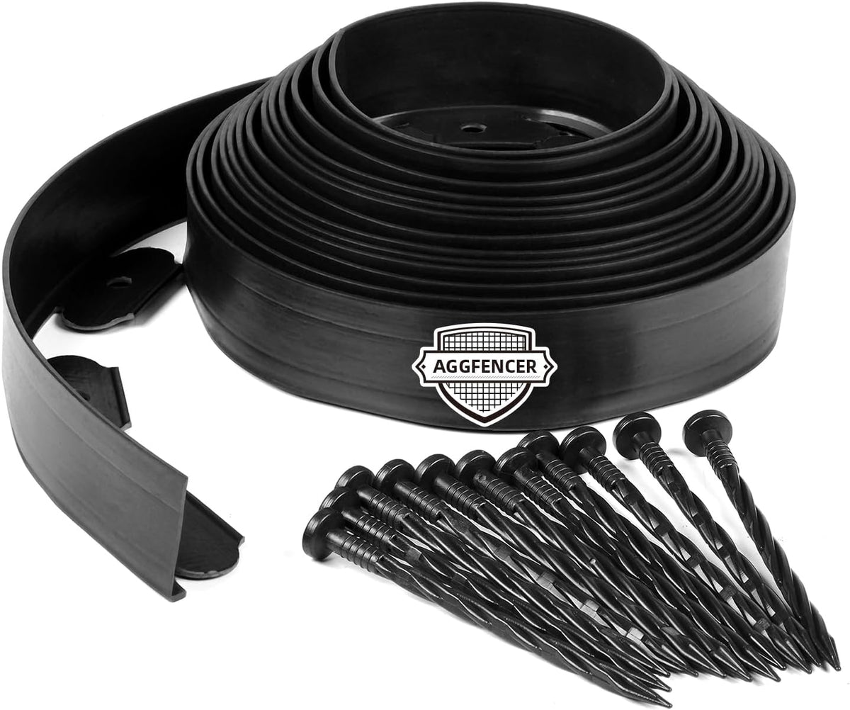 2 in x 60 Ft Garden Landscape Edging, No Dig Garden Edging Border Kit with Spikes for Flower Bed