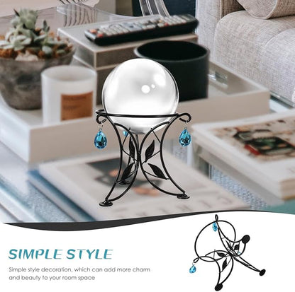 SUPVOX European Style Metal Gazing Ball Stand, Creative Garden Reflective Ball Holder, Iron Base