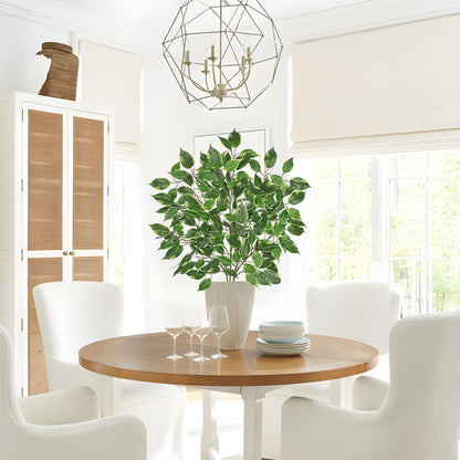 Ficus Leaves Artificial Branches 41.3" Faux Ficus Tree Branches Fake Greenery Plant Spray for Tree