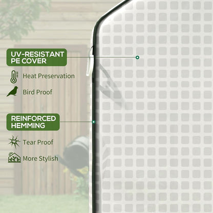 Outsunny 4.6' x 4.7' Portable Greenhouse, Water/UV Resistant Walk-in Small Outdoor Green House with