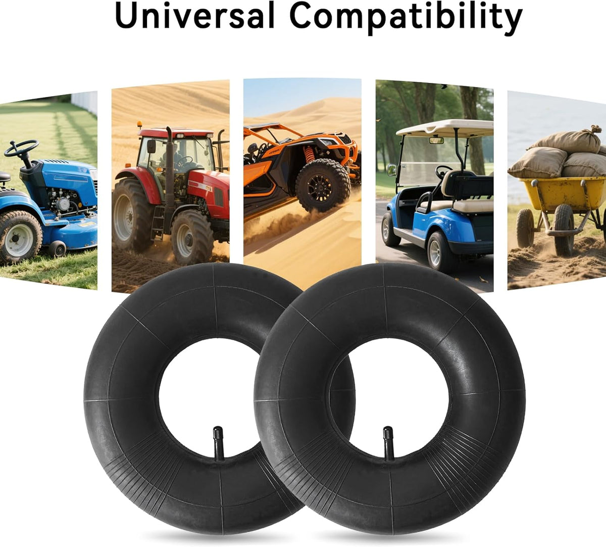 2 Pack 11x4.00-5 Inner Tube with TR-13 Valve Stem 11X4.00/4.50/6.00-5 Replacement Tire Tube for