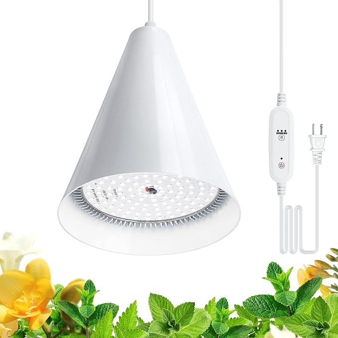 Bstrip Hanging Grow Light, 25W Full Spectrum Plant Lights for Indoor Plants, 16.4FT Power Cord