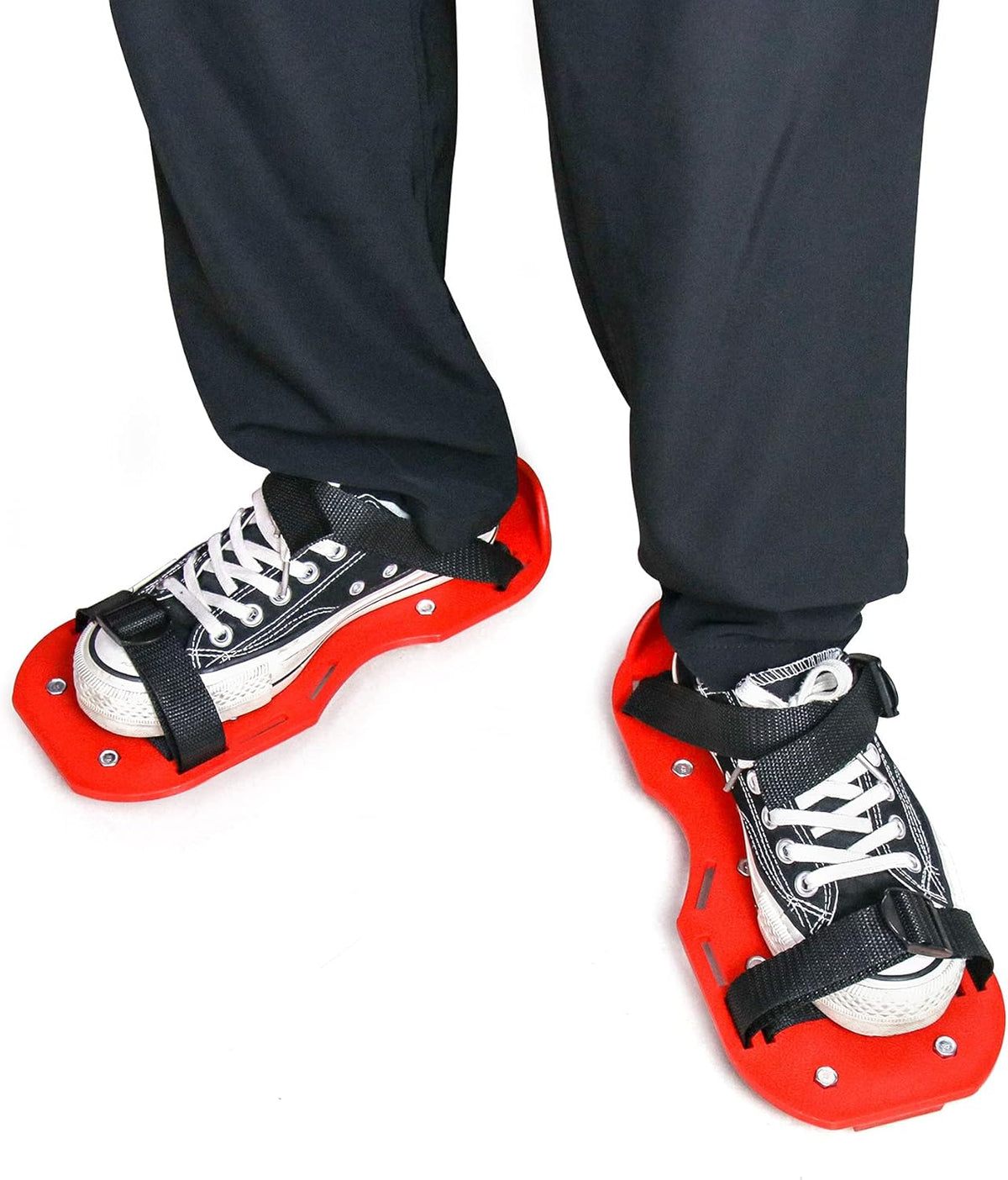 QWORK Gunite Spiked Shoes With 3/4” Short Spikes Perfect For Epoxy Floor, Overlays, Cover