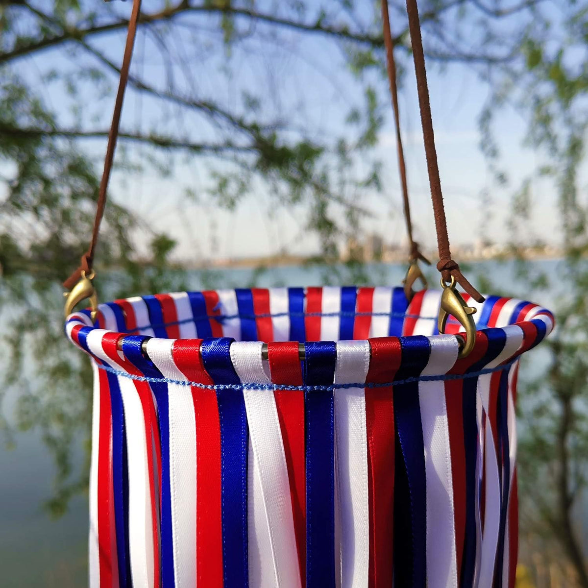 Satin Ribbon Windsock Streamer, Outdoor Decorations for Your Patio, Garden, Yard, Dock and Camper