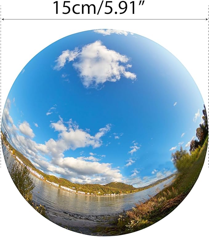 6 Inch Gazing Ball, Large Shiny Mirror Globe for Gardens Ponds Floating Swimming Pool Home
