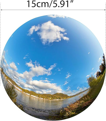 6 Inch Gazing Ball, Large Shiny Mirror Globe for Gardens Ponds Floating Swimming Pool Home