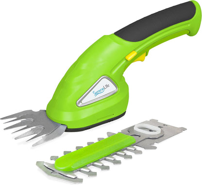 Pyle Cordless Handheld Grass Cutter Shears | Portable Lightweight Electric Hedge Shrubbery Trimmer