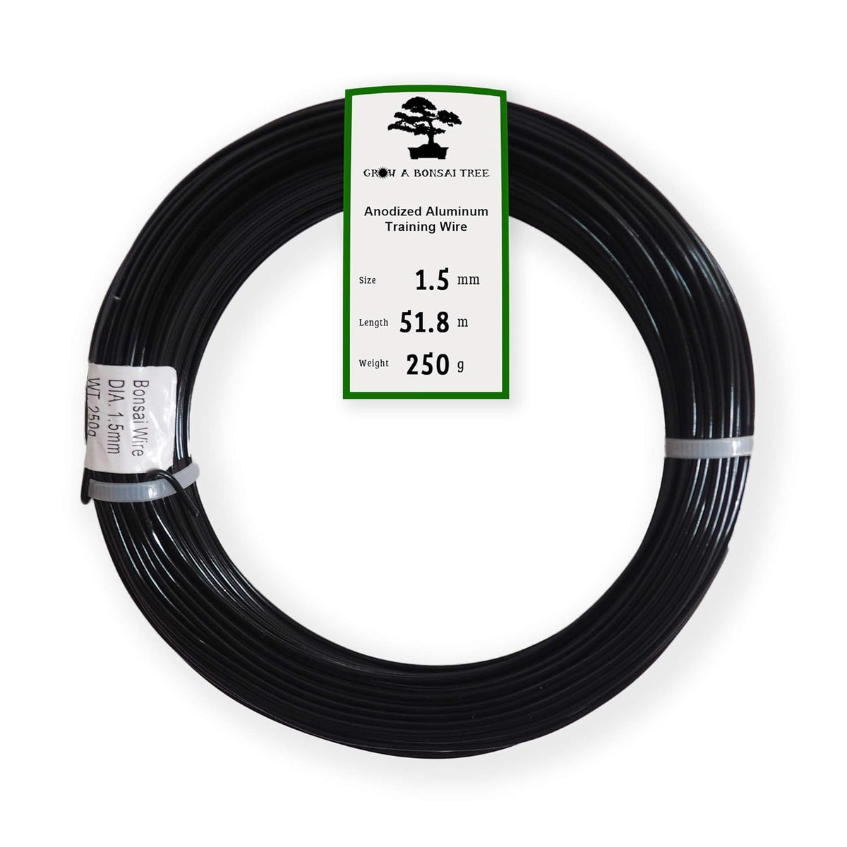 Anodized Aluminum 1.5mm Bonsai Training Wire 250g Large Roll (170 feet) - Choose Your Size and