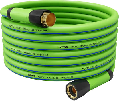 YOTOO Heavy Duty Hybrid Garden Hose 5/8-Inch by 50-Feet 150 PSI Water Hose, Kink Resistant