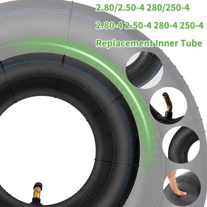 2.80/2.50-4" Inner Tubes, 2 Pack Heavy Duty 2.80 2.50-4/280/250-4 Replacement Tire Inner Tube with
