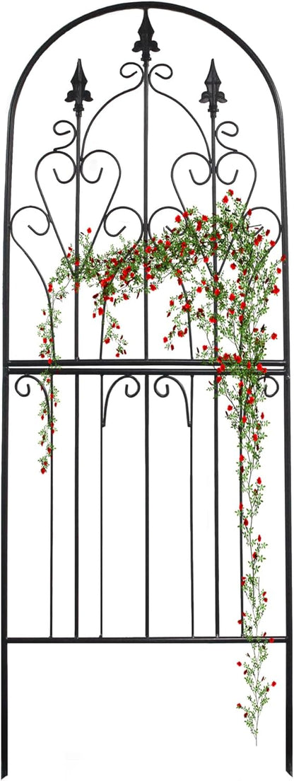 Trellis for Climbing Plants 59" H x 21.7" W Metal Unique Design Decorative Garden Structure