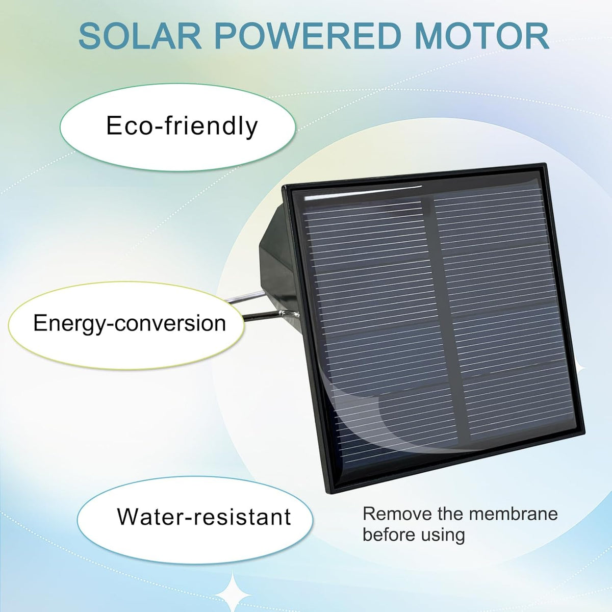 Goolyrusim Solar Powered Wind Spinners Motor, Rotating Solar Energy Operated Motor for Wind Spinner