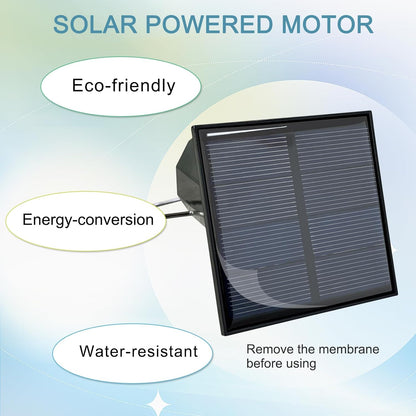 Goolyrusim Solar Powered Wind Spinners Motor, Rotating Solar Energy Operated Motor for Wind Spinner