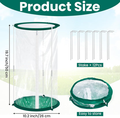 Nuanchu 1 Piece Mini Greenhouse 19.7 x 10.2 Inch Portable Plant Flowers Mini Cover PVC Clear